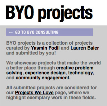 BYO Projects, 3 February 2012